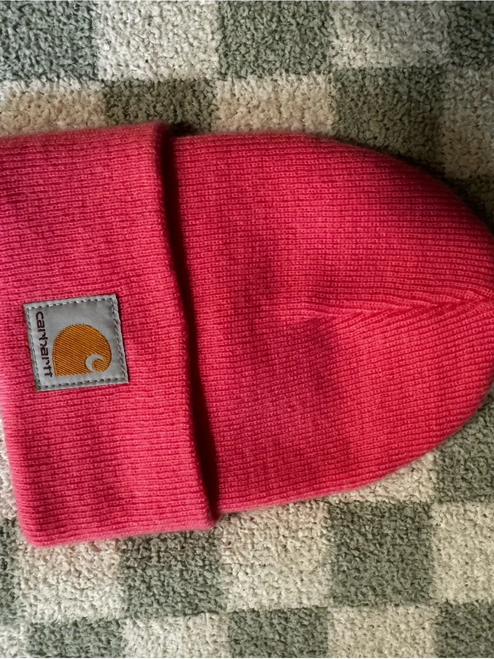 Carhartt Kids Bright Pink Cuffed Beanie with Logo Patch
